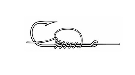 Привязывание крючка к леске