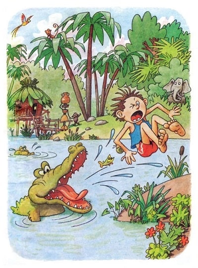 Рассказ Носова Фантазеры читать - мальчик рассказывает, как его проглотил, а потом выплюнул крокодил