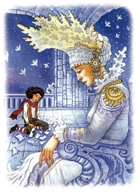 Сказка Снежная королева - Кай складывает из льдинок китайскую головоломку