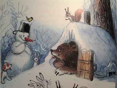 Снеговик попросил помощи у медведя